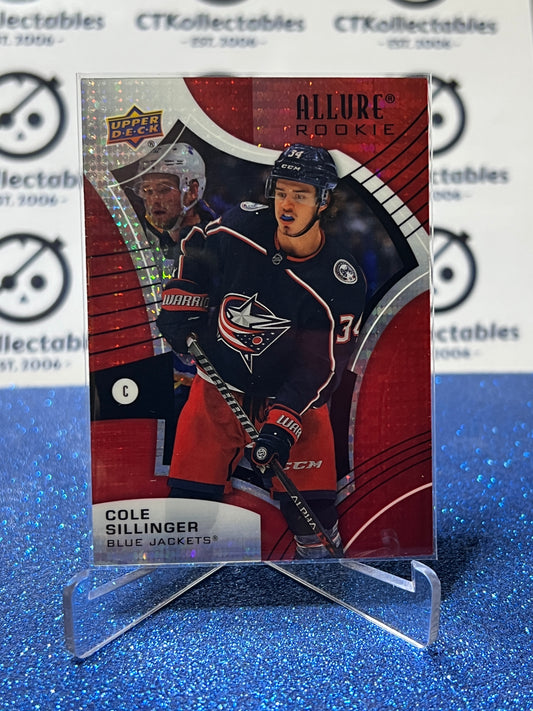2021-22 UPPER DECK ALLURE COLE SILLINGER # 116 RC RED COLUMBUS BLUE JACKETS NHL HOCKEY CARD