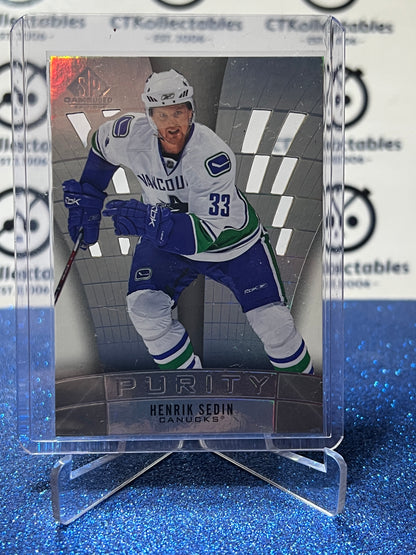 2021-22 UPPER DECK SP HENRIK SEDIN # P-64 PURITY VANCOUVER CANUCKS HOCKEY CARD