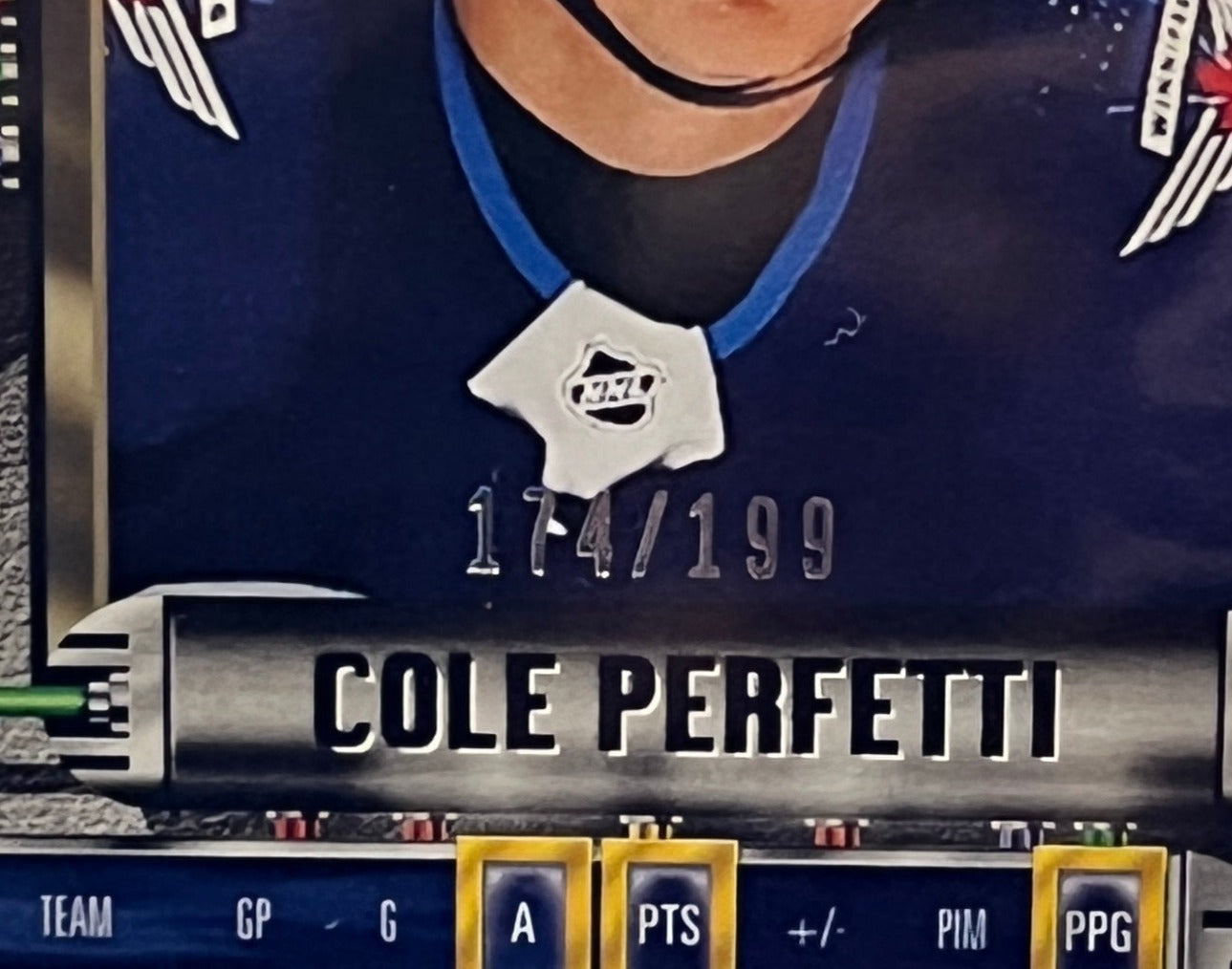 2021-22 SKYBOX METAL COLE PERFETTI # R-24 WINNIPEG JETS /199 NHL HOCKEY CARD