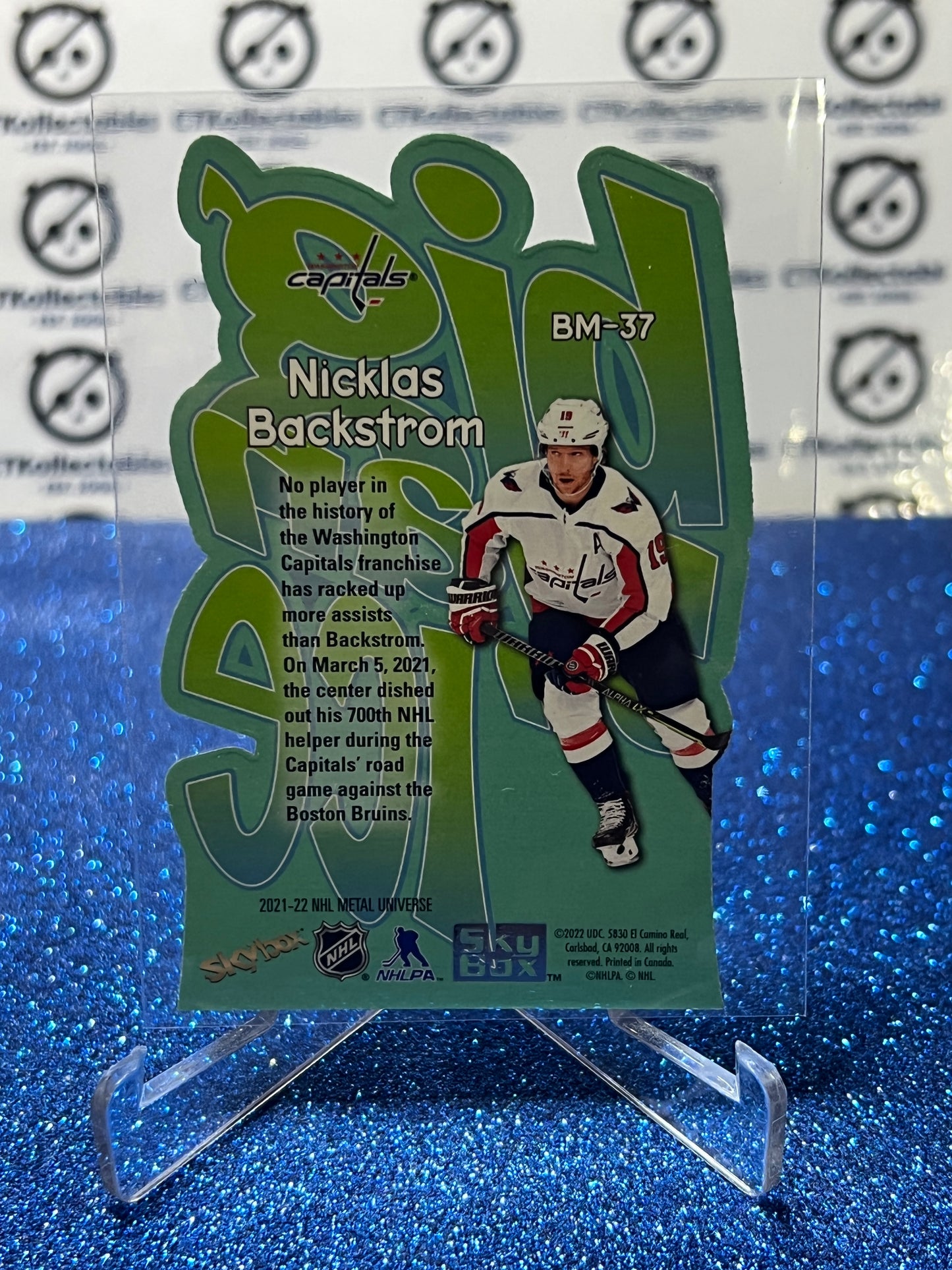 2021-22 SKYBOX METAL NICKLAS BACKSTROM # BM-37 BIG MAN ON ICE WASHINGTON CAPITALS NHL HOCKEY CARD