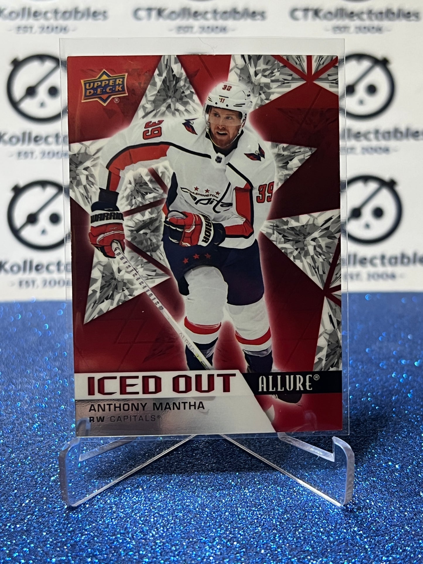 2021-22 UPPER DECK ALLURE ANTHONY MANTHA # IO-15 ICED OUT WASHINGTON CAPITALS  NHL HOCKEY CARD