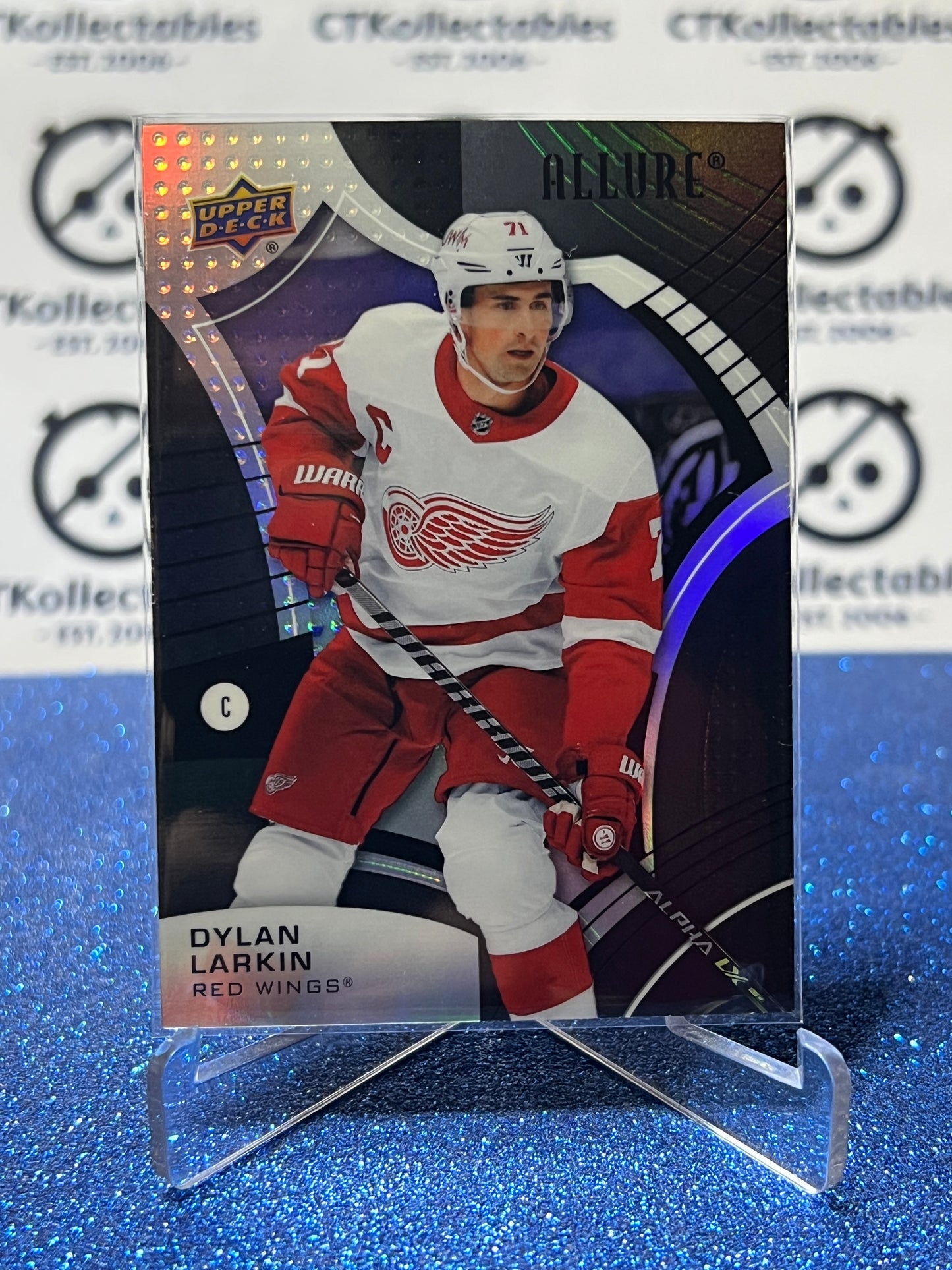 2021-22 UPPER DECK ALLURE DYLAN LARKIN # 2 BLACK RAINBOW  DETROIT RED WINGS NHL HOCKEY CARD