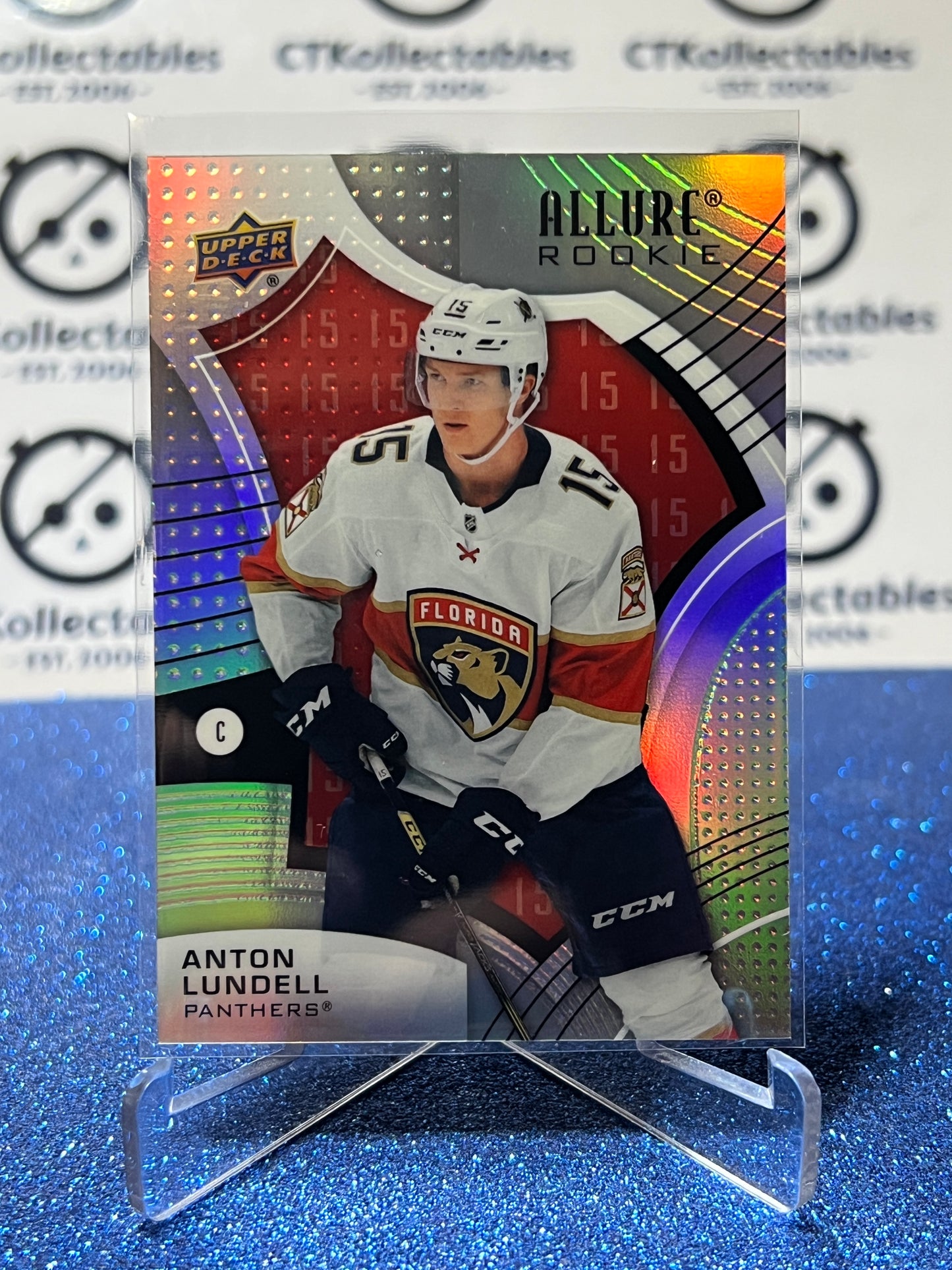 2021-22 UPPER DECK ALLURE ANTON LUNDELL # 105 ROOKIE /199 FLORIDA PANTHERS HOCKEY CARD