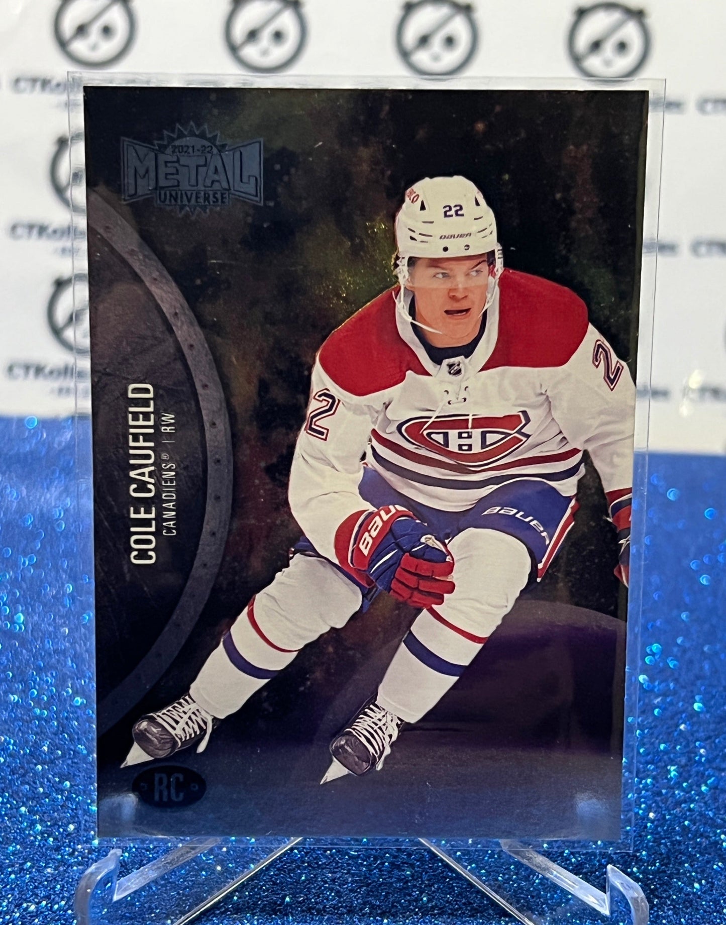 2021-22 SKYBOX METAL COLE CAUFIELD # 200 ROOKIE MONTREAL CANADIENS NHL HOCKEY CARD