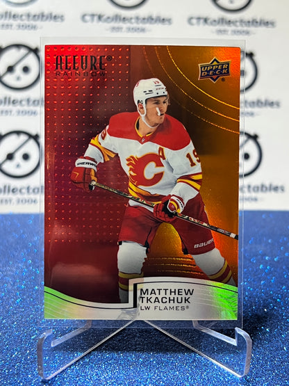 2021-22 UPPER DECK ALLURE MATTHEW TKACHUK # R-98 RAINBOW CALGARY FLAMES NHL HOCKEY CARD