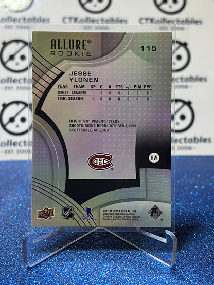 2021-22 UPPER DECK ALLURE JESSE YLONEN # 115 RC MONTREAL CANADIENS HOCKEY CARD