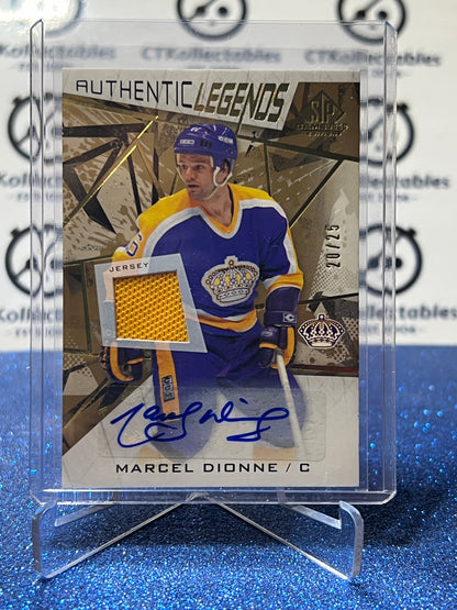 2021-22 UPPER DECK SP MARCEL DIONNE # 116 AUTO PATCH AUTHENTIC LEGENDS /25 LA KINGS HOCKEY CARD
