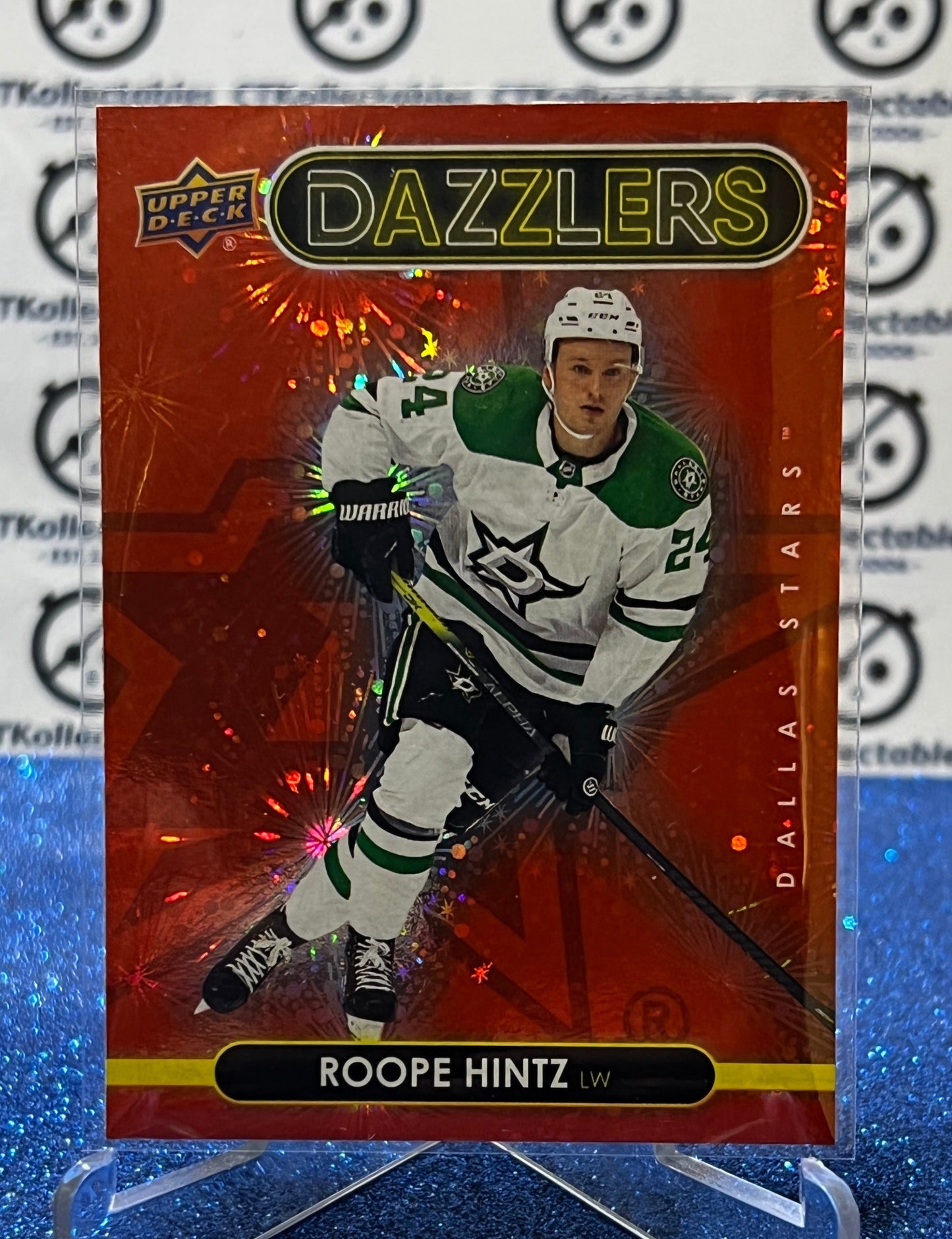 2021-22 UPPER DECK ROOPE HINTZ # DZ-65 DAZZLERS RED DALLAS STARS HOCKEY CARD