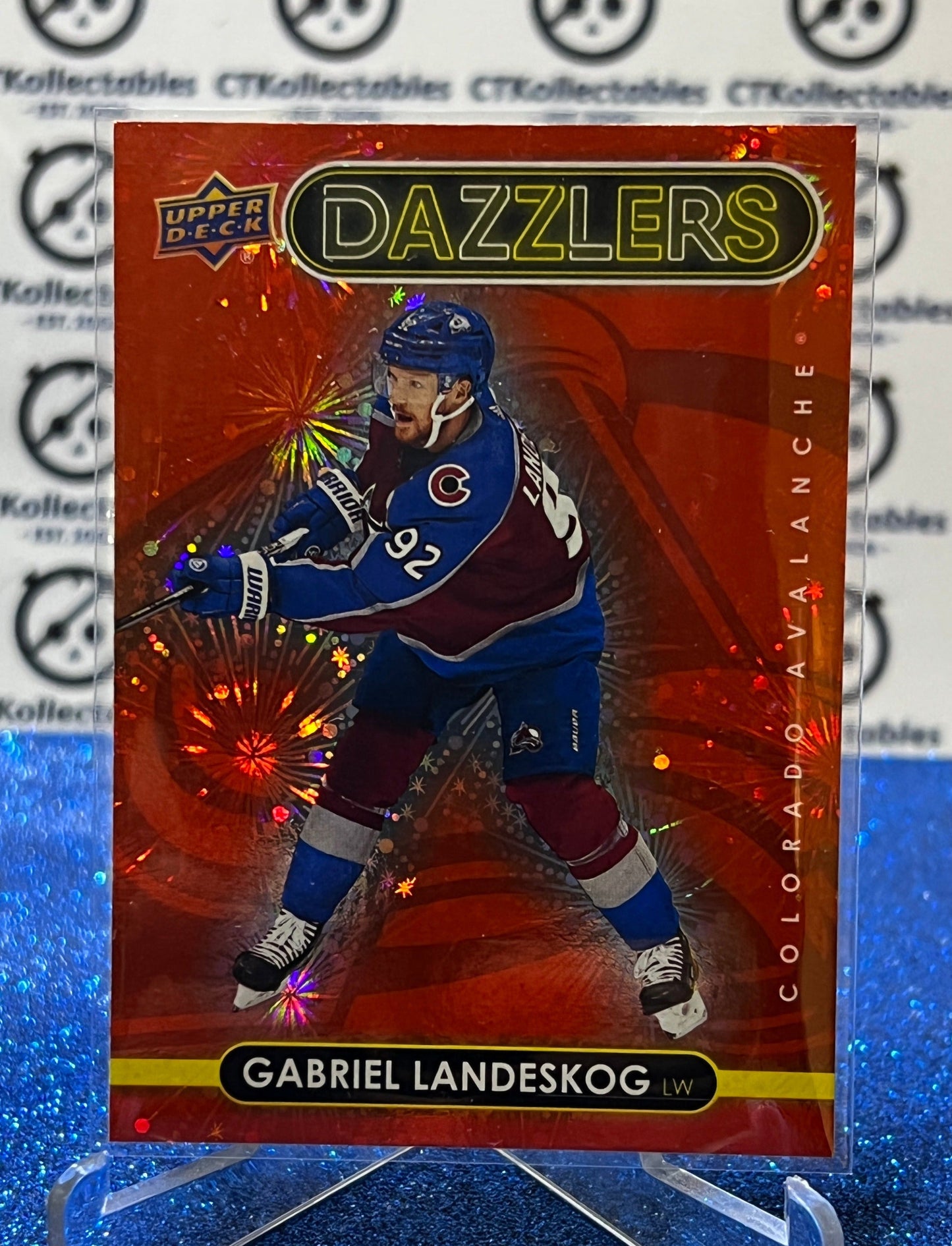 2021-22 UPPER DECK GABRIEL LANDESKOG # DZ-62 DAZZLERS RED COLORADO AVALANCHE HOCKEY CARD