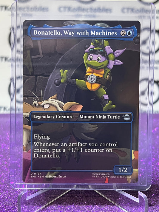 2026 MAGIC THE GATHERING TEENAGE MUTANT NINJA TURTLES DONATELLO, WAY WITH MACHINES # U 0197 NON-FOIL CREATURE CARD