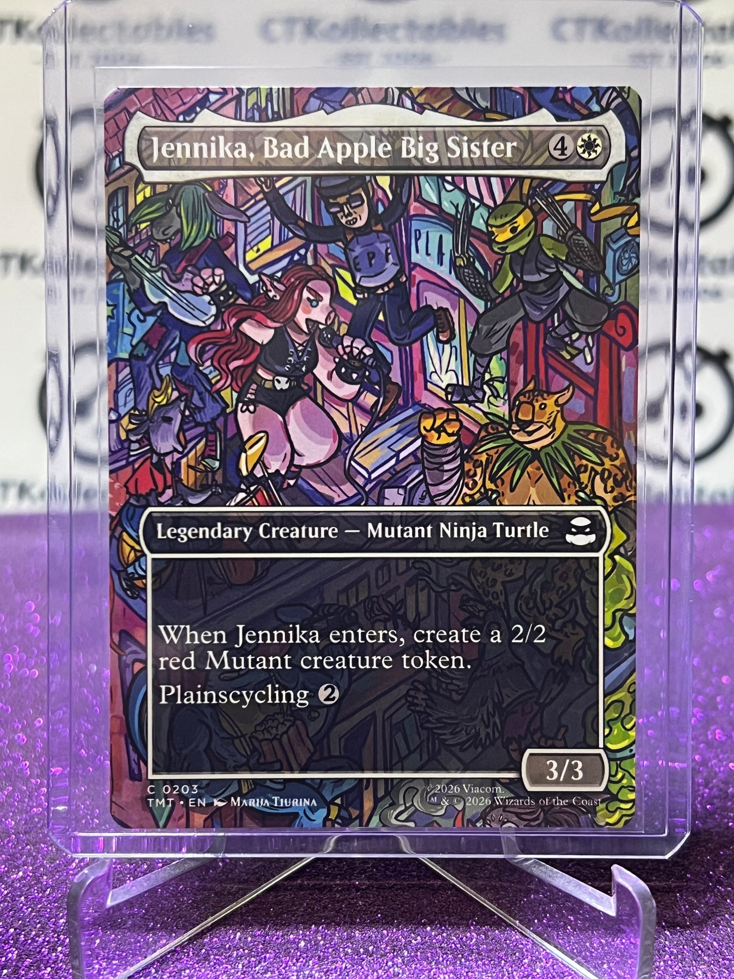 2026 MAGIC THE GATHERING TEENAGE MUTANT NINJA TURTLES JENNIKA,BAD APPLE BIG SISTER # C 0203 NON-FOIL CREATURE CARD