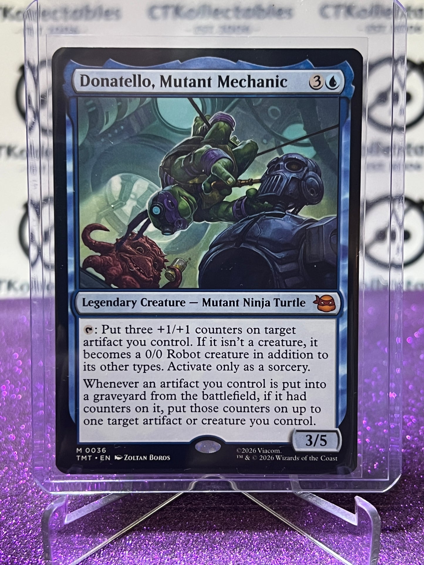 2026 MAGIC THE GATHERING TEENAGE MUTANT NINJA TURTLES DONATELLO, MUTANT MECHANIC # M 0036 NON-FOIL CREATURE MYSTIC CARD