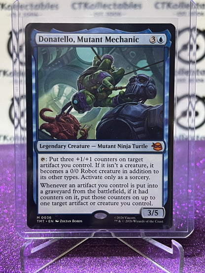 2026 MAGIC THE GATHERING TEENAGE MUTANT NINJA TURTLES DONATELLO, MUTANT MECHANIC # M 0036 NON-FOIL CREATURE MYSTIC CARD