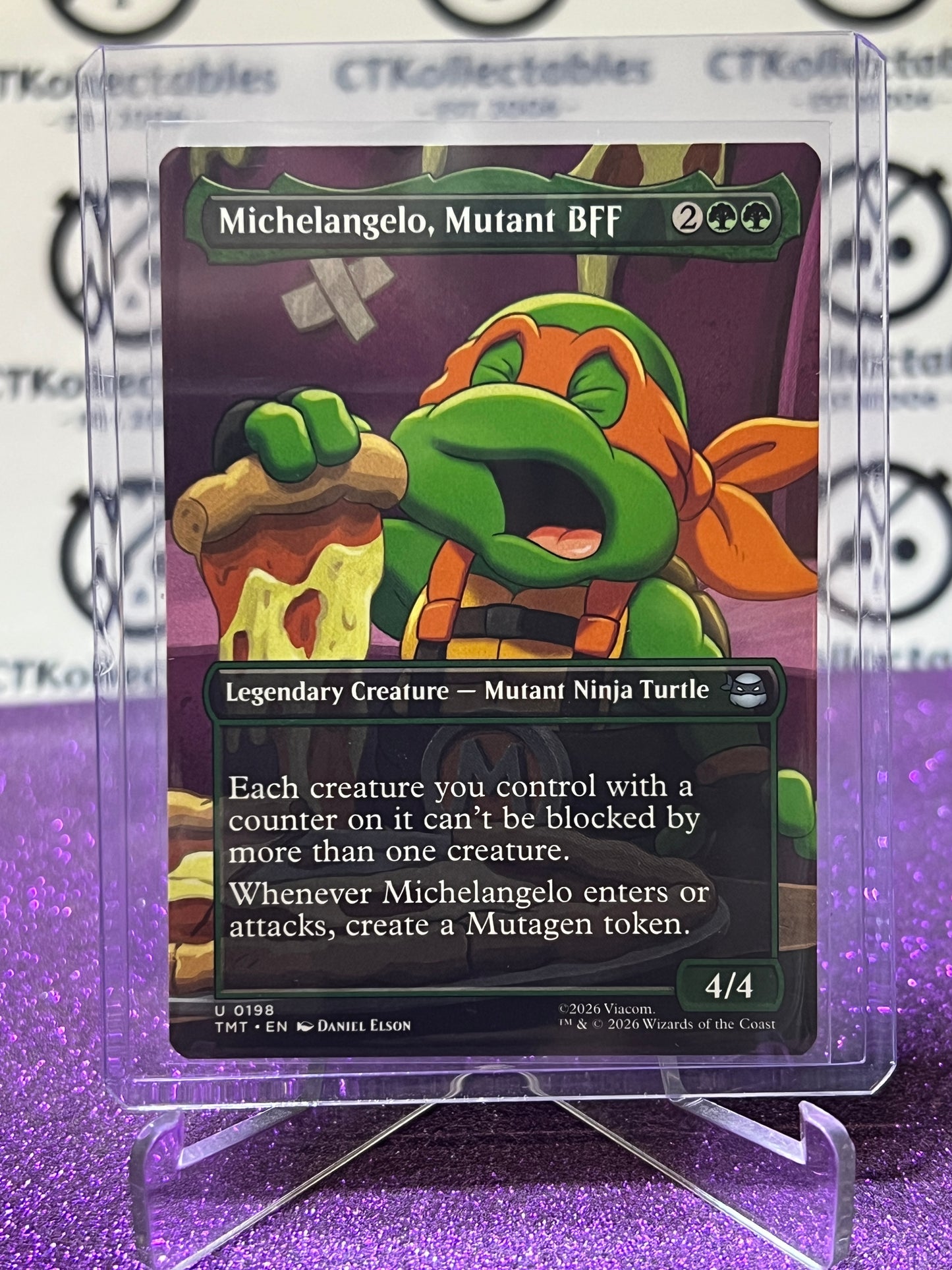 2026 MAGIC THE GATHERING TEENAGE MUTANT NINJA TURTLES MICHELANGELO, MUTANT BFF # U 0198 NON-FOIL CREATURE  CARD