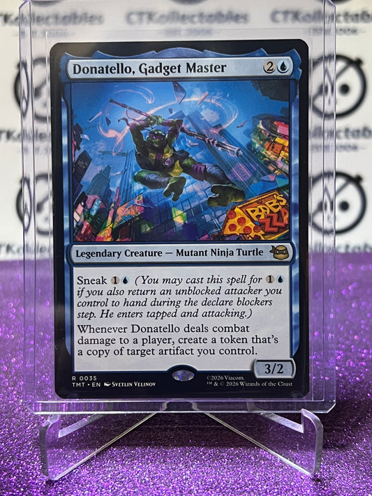 2026 MAGIC THE GATHERING TEENAGE MUTANT NINJA TURTLES DONATELLO, GADGET MASTER # R 0035 NON-FOIL CREATURE CARD
