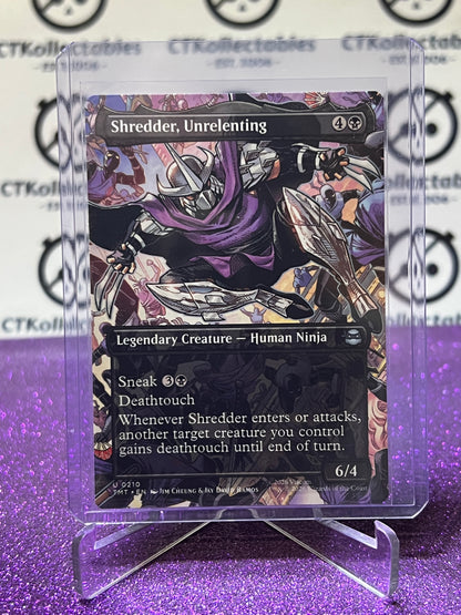 2026 MAGIC THE GATHERING TEENAGE MUTANT NINJA TURTLES SHREDDER, UNRELENTING # U 0210 NON - FOIL CREATURE  CARD