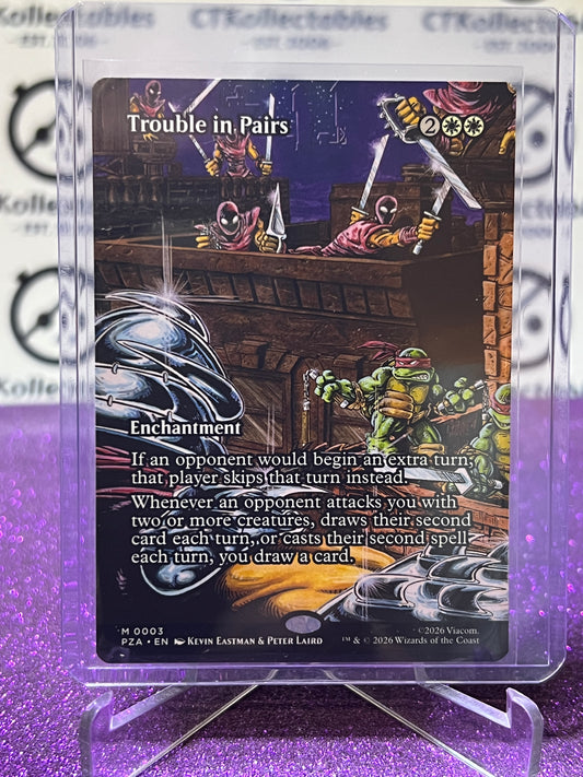 2026 MAGIC THE GATHERING TEENAGE MUTANT NINJA TURTLES TROUBLE IN PARIS # M 0003 NON-FOIL ENCHANTMENT MYSTIC CARD