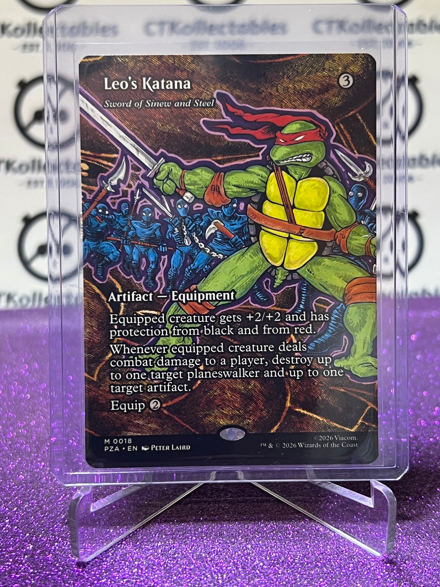 2026 MAGIC THE GATHERING TEENAGE MUTANT NINJA TURTLES LEO'S KATANA # M 0018 NON-FOIL ARTIFACT MYSTIC CARD