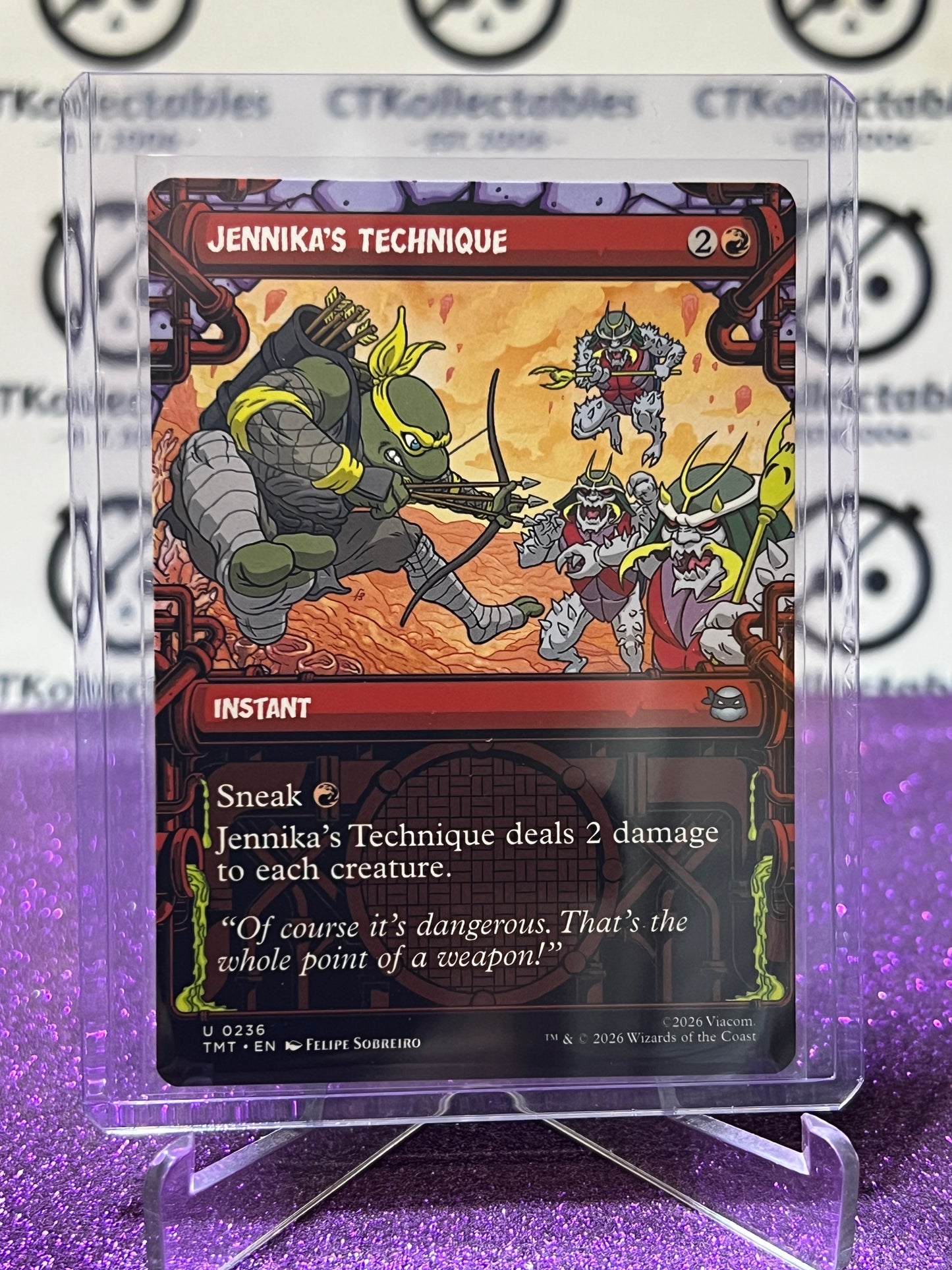 2026 MAGIC THE GATHERING TEENAGE MUTANT NINJA TURTLES JENNIKA'S TECHNIQUE # U 0236 NON - FOIL INSTANT  CARD