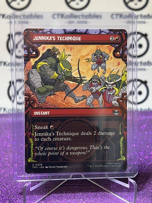 2026 MAGIC THE GATHERING TEENAGE MUTANT NINJA TURTLES JENNIKA'S TECHNIQUE # U 0236 NON - FOIL INSTANT  CARD