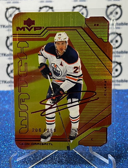 2021-22 UPPER DECK MVP WATCH LEON DRAISAITL # 11  GOLD DIE CUT EDMONTON OILERS HOCKEY CARD