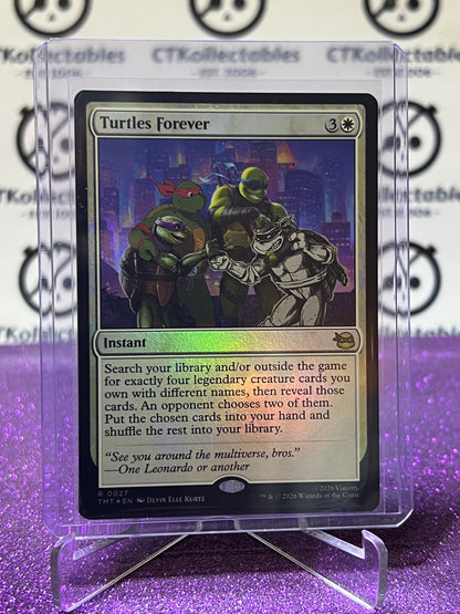 2026 MAGIC THE GATHERING TEENAGE MUTANT NINJA TURTLES TURTLES FOREVER # R 0027 FOIL INSTANT CARD