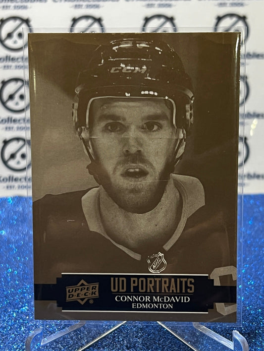 2021-22 UPPER DECK CONNOR McDAVID # P-25 UD PORTRAITS EDMONTON OILERS HOCKEY CARD