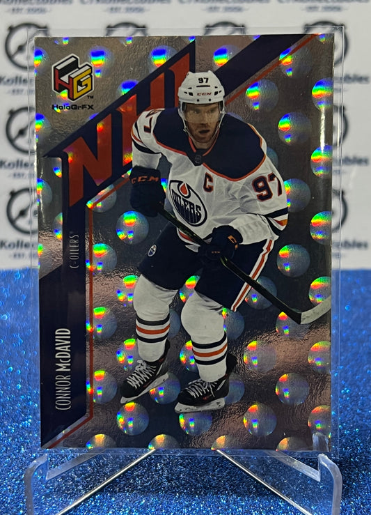 2021-22 UPPER DECK CONNOR McDAVID # NHL-1 HOLO GrFX  EDMONTON OILERS HOCKEY CARD