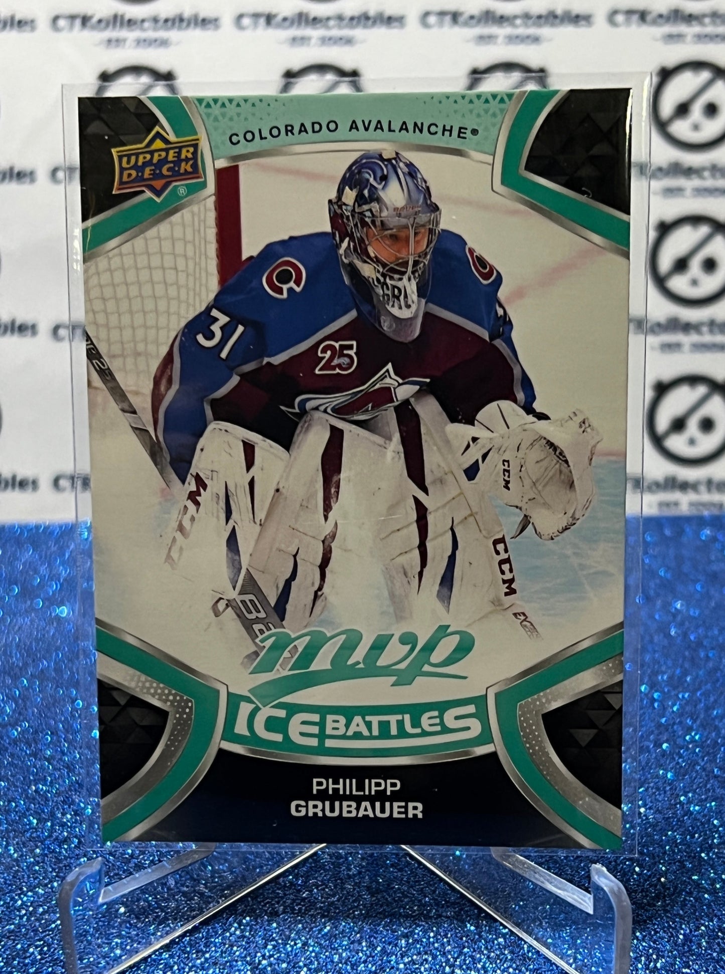 2021-22 UPPER DECK MVP PHILIPP GRUBAUER # 91 ICE BATTLES COLORADO AVALANCHE HOCKEY CARD