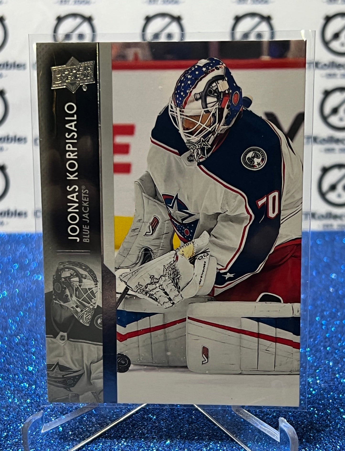 2021-22 UPPER DECK JOONAS KORPISALO # 304 COLUMBUS BLUE JACKETS HOCKEY CARD