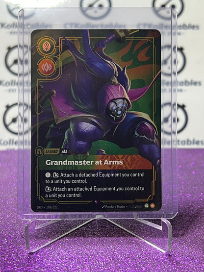 2026 RIFTBOUND LEAGUE OF LEGENDS SPIRITFORGED GRANDMASTER AT ARMS # 193/221 FOIL TRADING GAME CARD