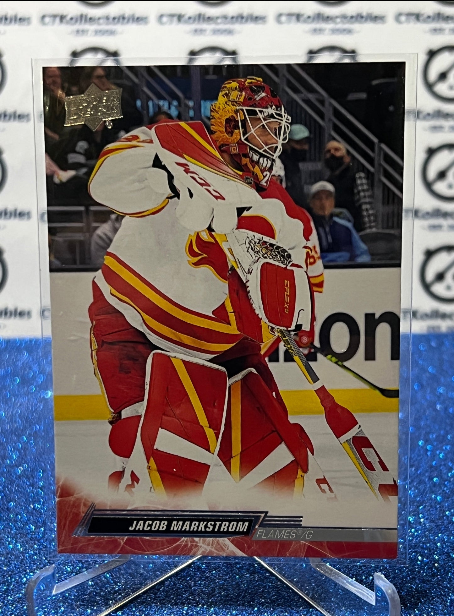 2022-23 UPPER DECK JACOB MARKSTROM # 30 CALGARY FLAMES HOCKEY CARD