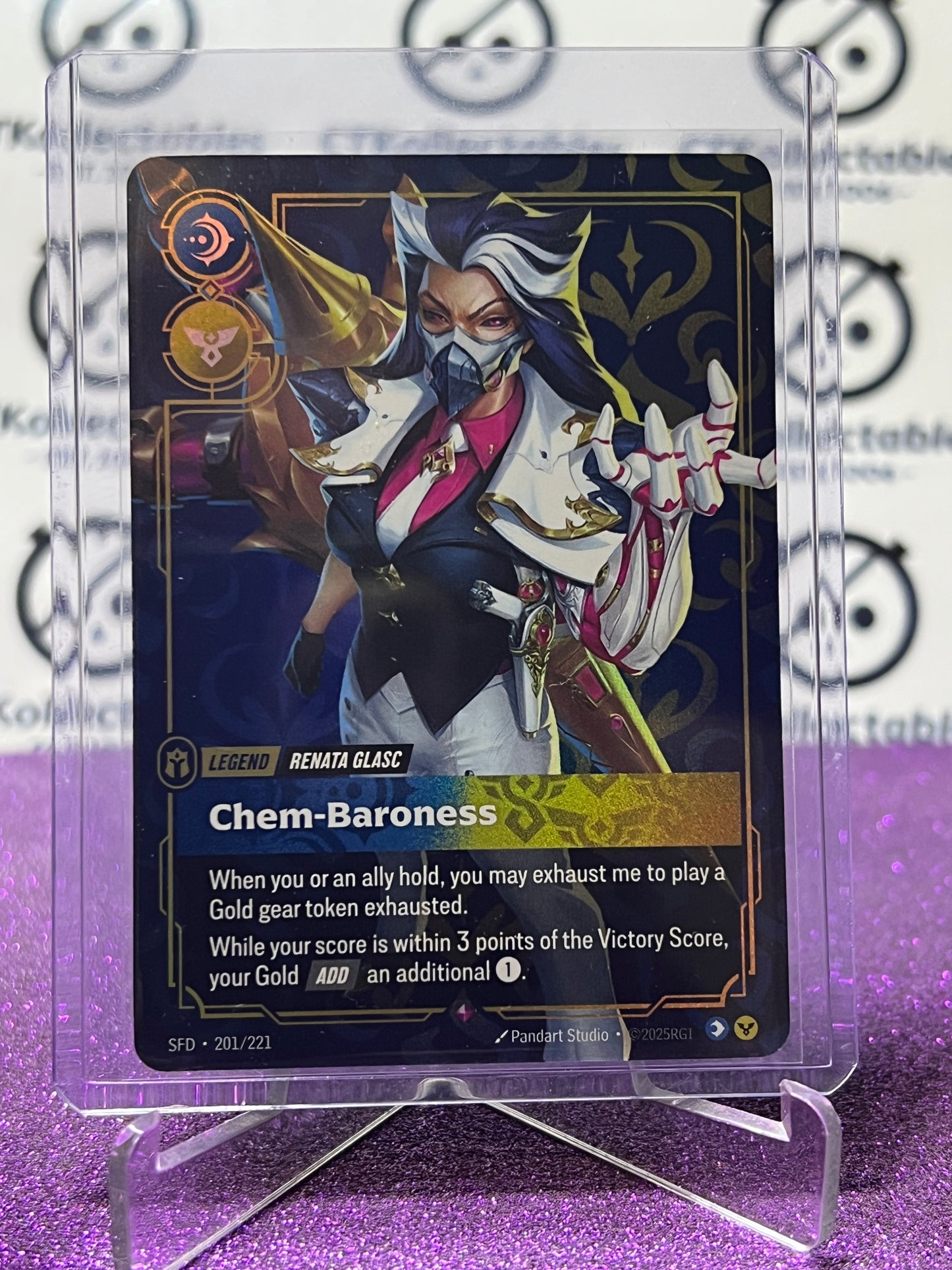 2026 RIFTBOUND LEAGUE OF LEGENDS SPIRITFORGED CHEM-BARONESS # 201/221 FOIL TRADING GAME CARD