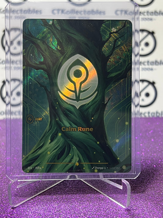 2026 RIFTBOUND LEAGUE OF LEGENDS SPIRITFORGED CALM RUNE # R02a FOIL TRADING GAME CARD