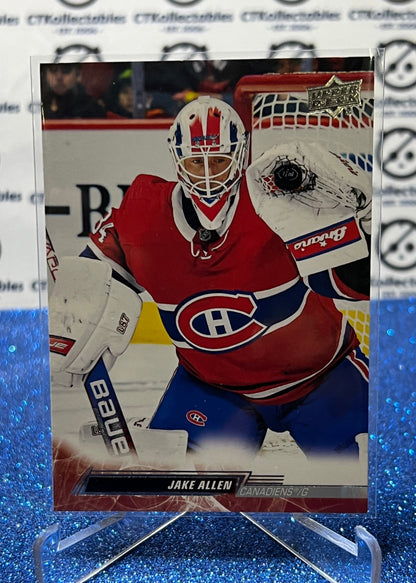 2022-23 UPPER DECK JAKE ALLEN # 93 MONTREAL CANADIENS HOCKEY CARD