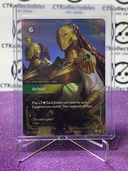 2026 RIFTBOUND LEAGUE OF LEGENDS SPIRITFORGED ARISE! # 198/221 FOIL TRADING GAME CARD
