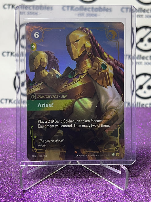 2026 RIFTBOUND LEAGUE OF LEGENDS SPIRITFORGED ARISE! # 198/221 FOIL TRADING GAME CARD