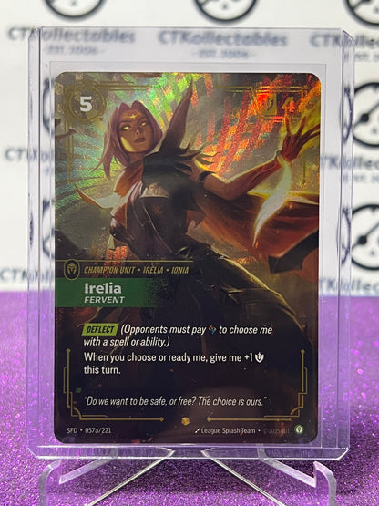2026 RIFTBOUND LEAGUE OF LEGENDS SPIRITFORGED IRELIA # 057a/221 FOIL TRADING GAME CARD