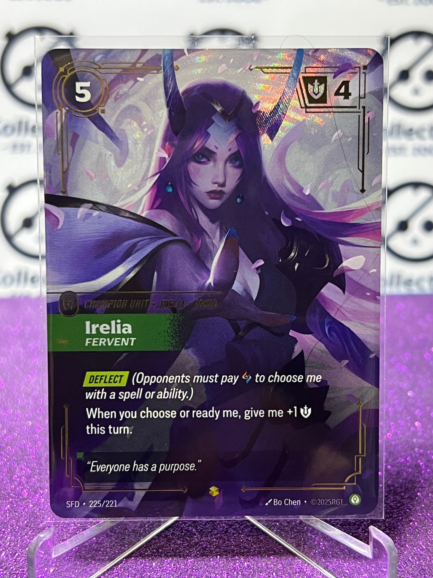 2026 RIFTBOUND LEAGUE OF LEGENDS SPIRITFORGED IRELIA # 225/221 OVERNUMBERED FOIL TRADING GAME CARD