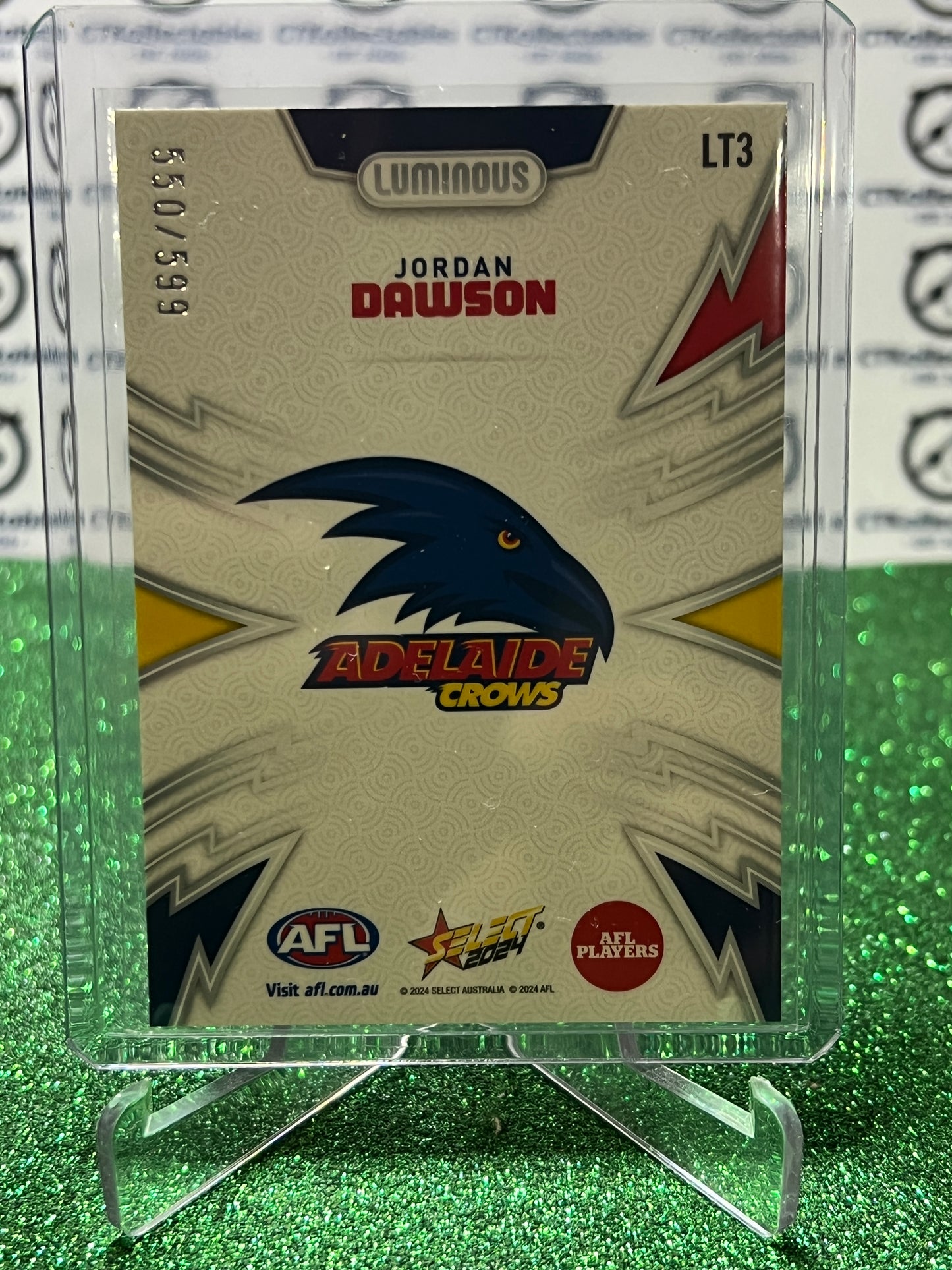 2024 AFL SELECT FOOTY STARS JORDON DAWSON # LT3 LUMINOUS  /599 ADELAIDE CROWS