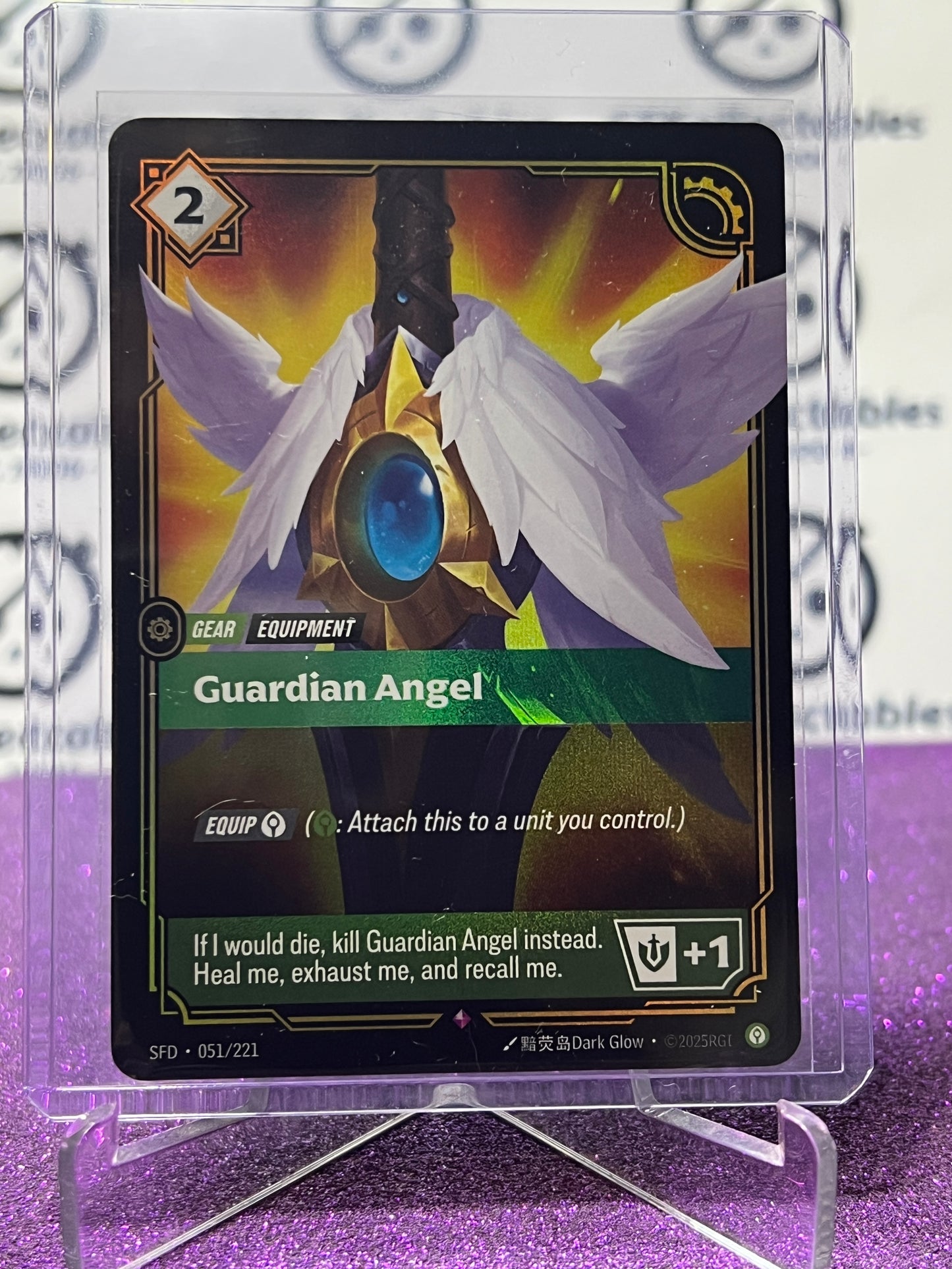2026 RIFTBOUND LEAGUE OF LEGENDS SPIRITFORGED GUARDIAN ANGEL # 051/221  FOIL TRADING GAME CARD