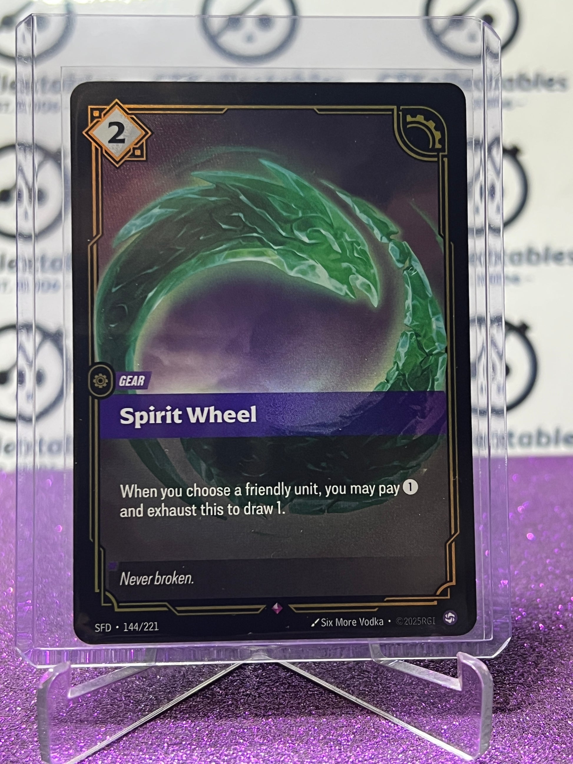 2026 RIFTBOUND LEAGUE OF LEGENDS SPIRITFORGED SPIRIT WHEEL # 144/221 F ...