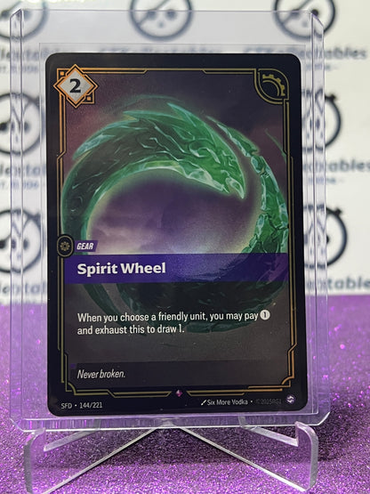 2026 RIFTBOUND LEAGUE OF LEGENDS SPIRITFORGED SPIRIT WHEEL # 144/221  FOIL TRADING GAME CARD
