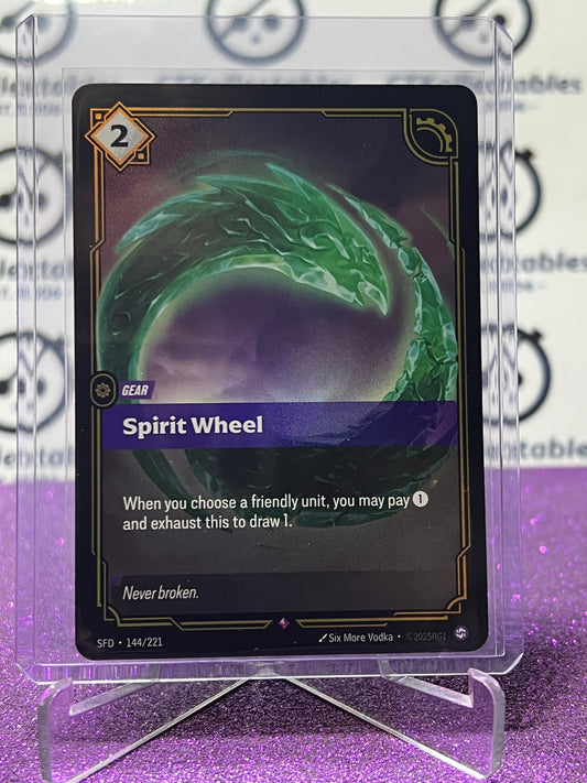 2026 RIFTBOUND LEAGUE OF LEGENDS SPIRITFORGED SPIRIT WHEEL # 144/221  FOIL TRADING GAME CARD
