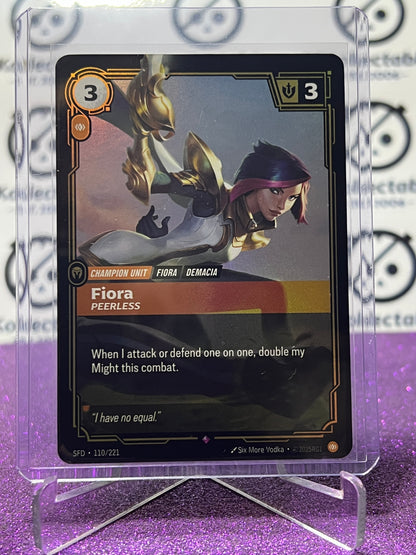 2026 RIFTBOUND LEAGUE OF LEGENDS SPIRITFORGED FIORA # 110/221  FOIL TRADING GAME CARD