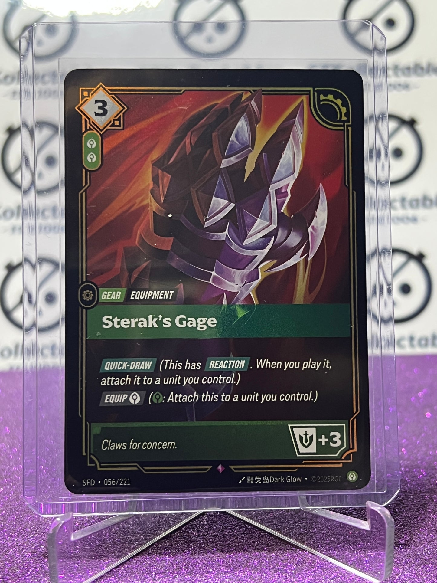 2026 RIFTBOUND LEAGUE OF LEGENDS SPIRITFORGED STERAK'S GAGE # 056/221  FOIL TRADING GAME CARD