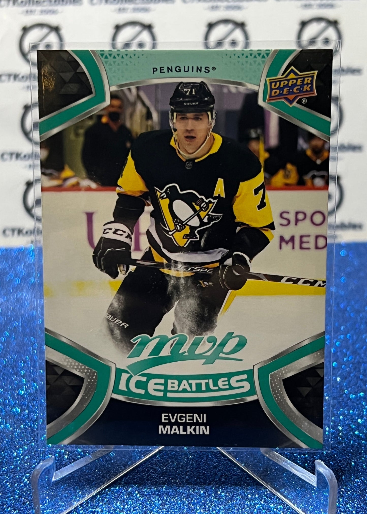 2021-22 UPPER DECK EVGENI MALKIN # 160 ICE BATTLES PITTSBURGH PENGUINS HOCKEY NHL CARD