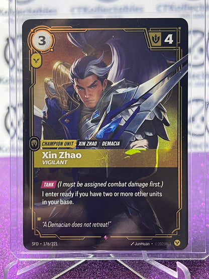 2026 RIFTBOUND LEAGUE OF LEGENDS SPIRITFORGED XIN ZHAO # 176/221  FOIL TRADING GAME CARD