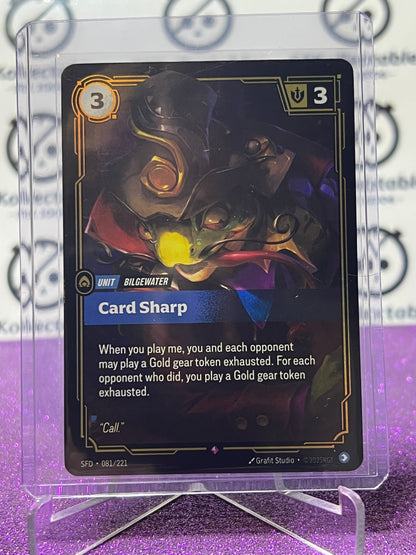 2026 RIFTBOUND LEAGUE OF LEGENDS SPIRITFORGED CARD SHARP # 081/221  FOIL TRADING GAME CARD