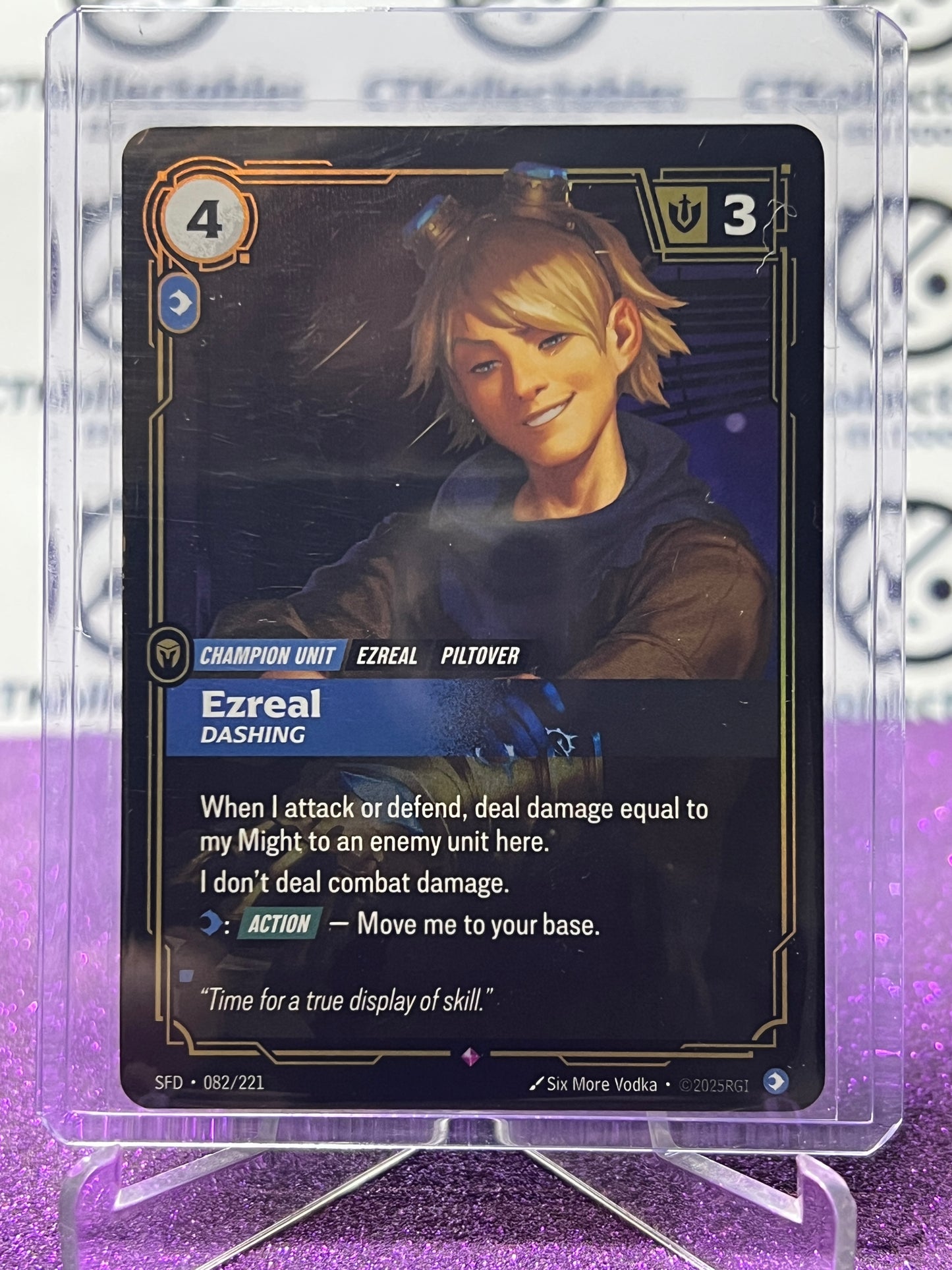 2026 RIFTBOUND LEAGUE OF LEGENDS SPIRITFORGED EZREAL # 082/221  FOIL TRADING GAME CARD